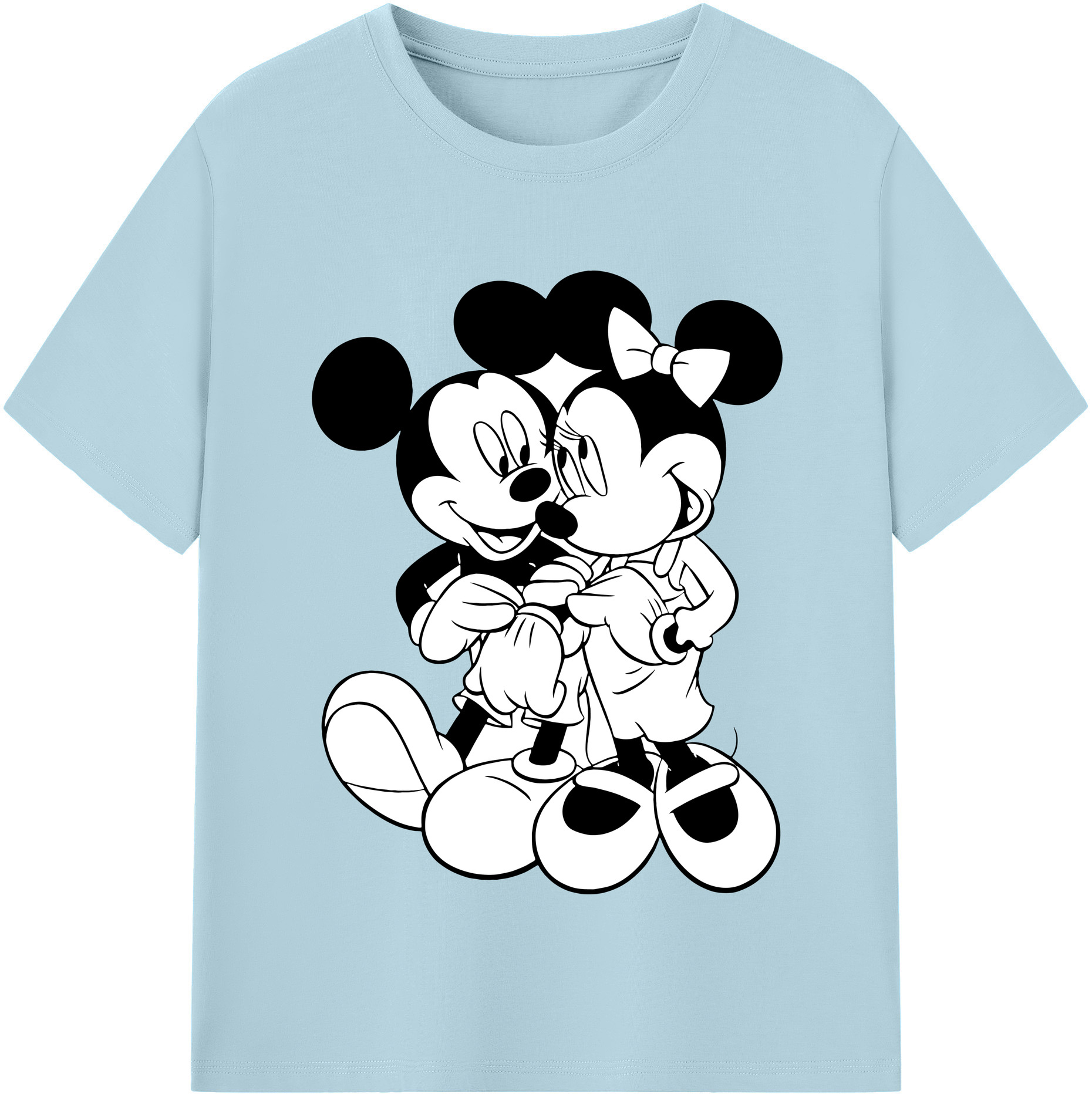 （画像用） ミッキーマウス Mickey Mouse 綿100％半袖Tシャツ（フロントプリント）